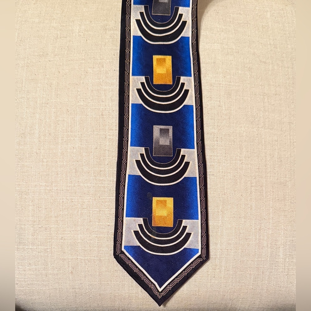 Forte Men’s Blue Black Neck Tie